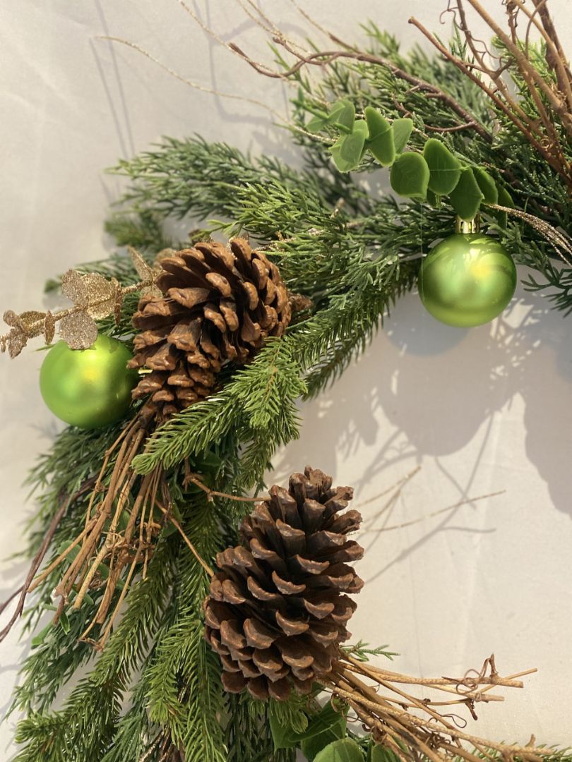 Door Wreath With Baubles